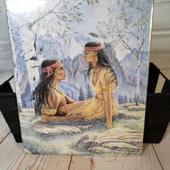 NEW Vintage 80s Jonnie Kostoff Native American Couple Print 8x10 Day Dreamers - Picture 1 of 7